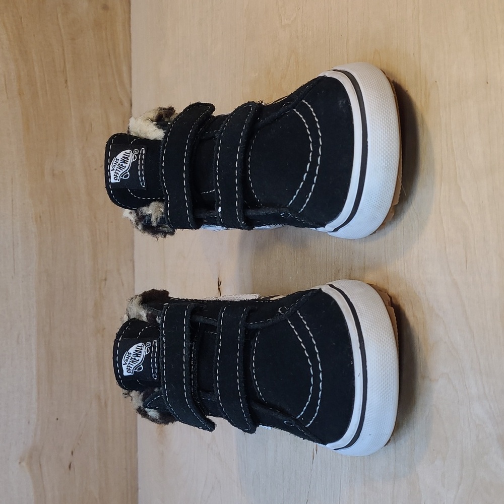 Vans Toddler Sk8-Mid Reissue V MTE-1 Fur Lined Black Shoes Size 10C - Picture 4 of 12